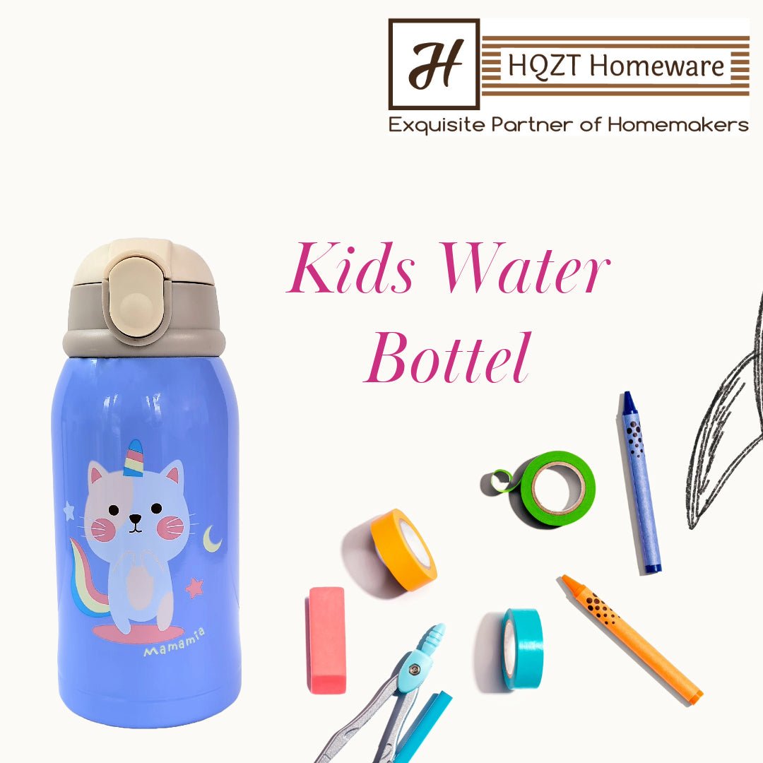 500 ml Stainless Steel Insulated Water Bottle with Straw, 3 Lids for Boys and Girls for School, Picnics, Travel, Birthday Giftset - ThreeRsonline