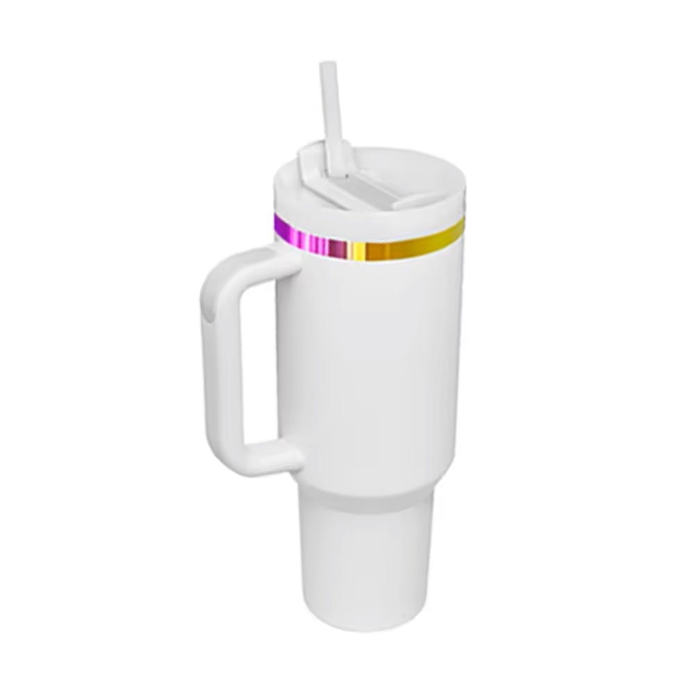 ThreeRs 40OZ Rainbow plated Cups - DIY, large water bottle with Straw and Handle - ThreeRsonline