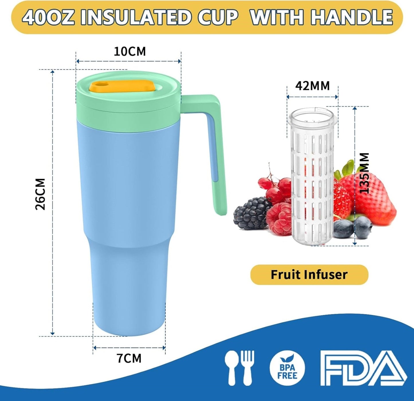 ThreeRs 40Oz Tumbler with Straw Lid Hydrotrek HQT v1 - ThreeRsonline